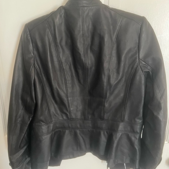 White House/Black Market Leather jacket - Picture 4 of 4